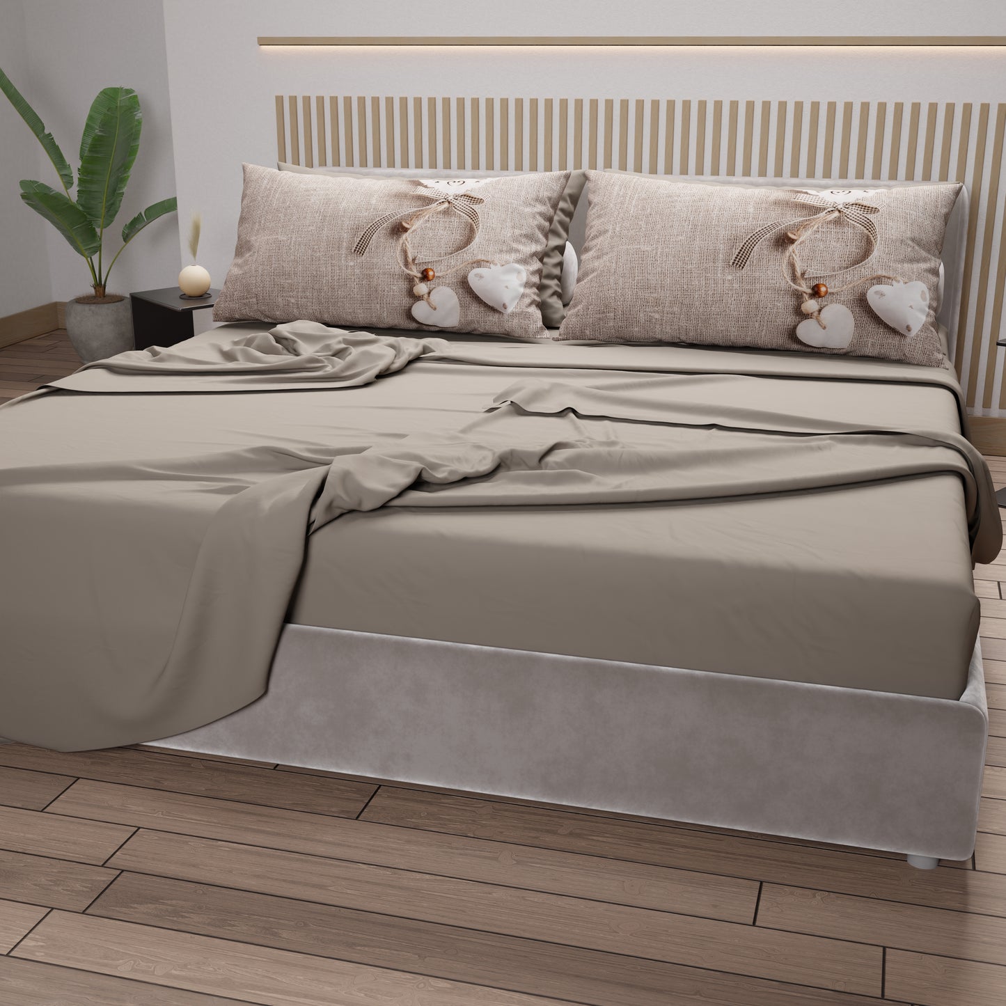 Lenzuola in Cotone, Completo Letto con Federe in Stampa Digitale Shabby 331