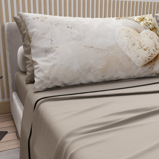 Lenzuola in Cotone, Completo Letto con Federe in Stampa Digitale Shabby 339
