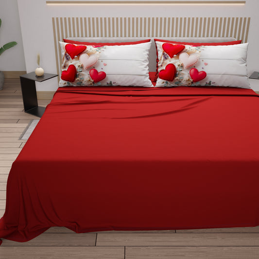 Lenzuola in Cotone, Completo Letto con Federe in Stampa Digitale Shabby 344
