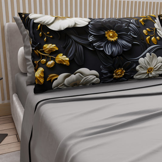 Lenzuola in Cotone, Completo Letto con Federe in Stampa Digitale Floreale 05-6