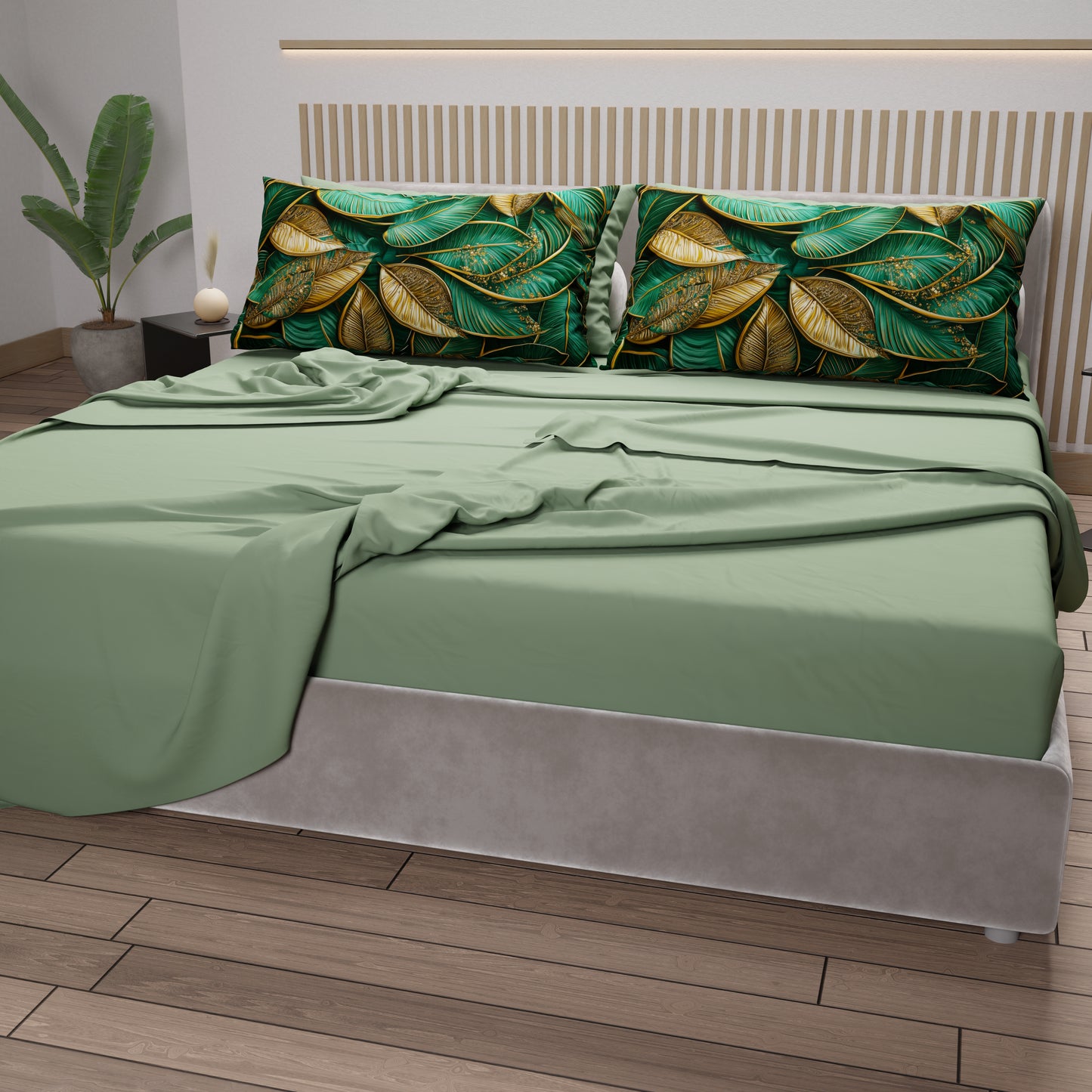 Lenzuola in Cotone, Completo Letto con Federe in Stampa Digitale Tropical 06-1