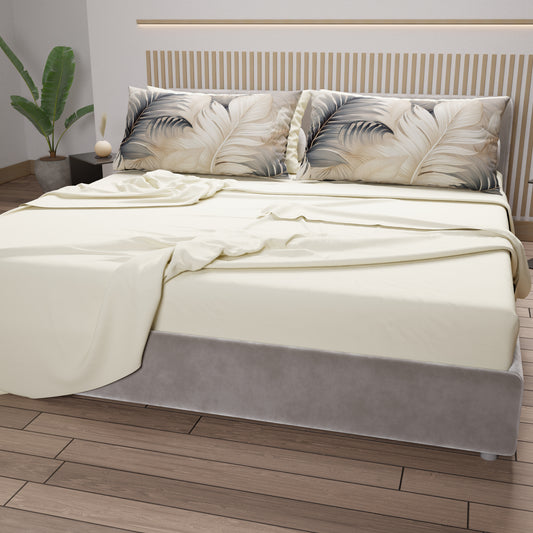 Draps en coton, parure de lit avec taies d'oreiller en impression numérique Tropical 06-10