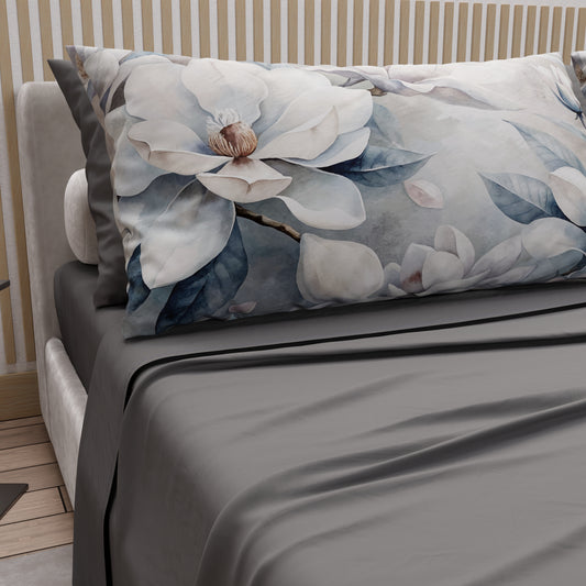 Draps en coton, parure de lit avec taies d'oreiller en impression numérique florale F14