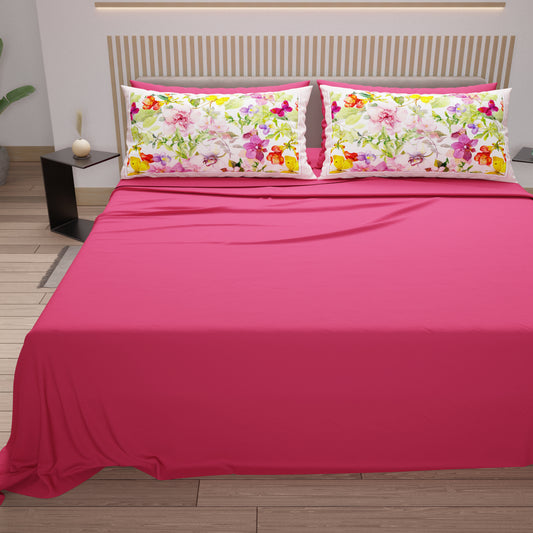 Lenzuola in Cotone, Completo Letto con Federe in Stampa Digitale Farfalle