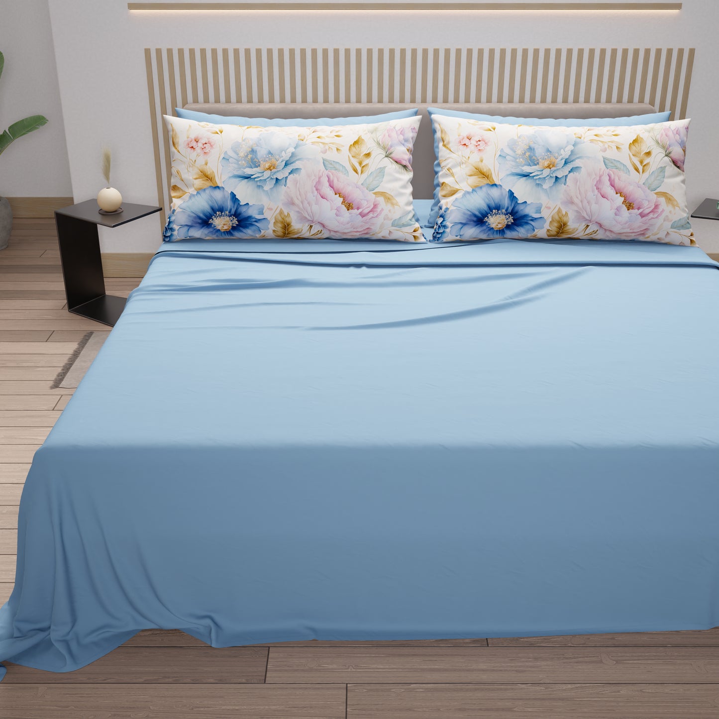 Lenzuola in Cotone, Completo Letto con Federe in Stampa Digitale Marsiglia