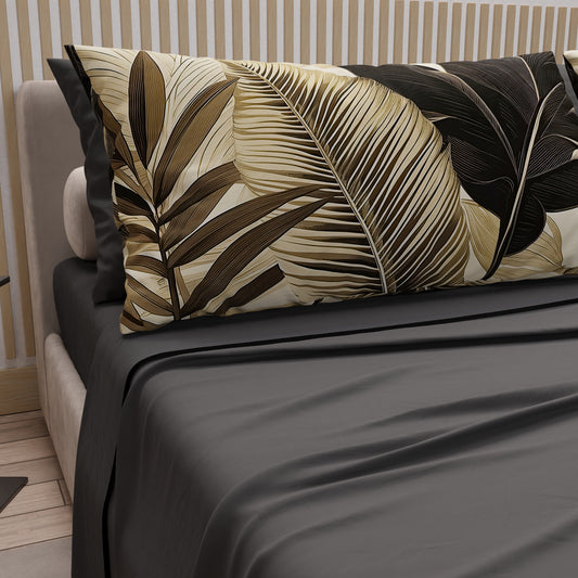 Lenzuola in Cotone, Completo Letto con Federe in Stampa Digitale Tropical 108