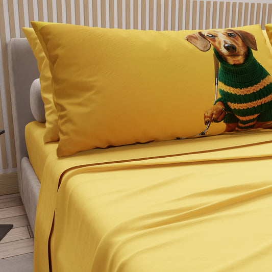 Draps en Coton, Parure de Lit avec Taies d'Oreiller en Impression Numérique Ugo 2