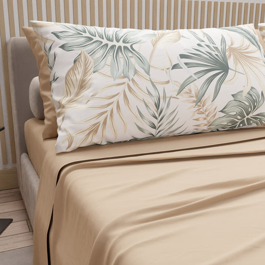 Lenzuola in Cotone, Completo Letto con Federe in Stampa Digitale Tropical 103