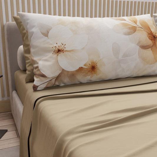Lenzuola in Cotone, Completo Letto con Federe in Stampa Digitale Floreale F29