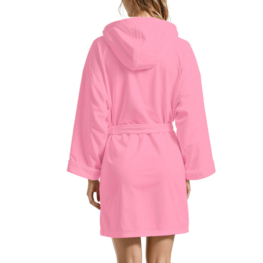 Pink Microfibre Bathrobe for Men and Women