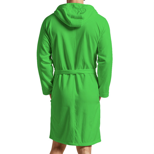 Green Microfibre Bathrobe for Men and Women