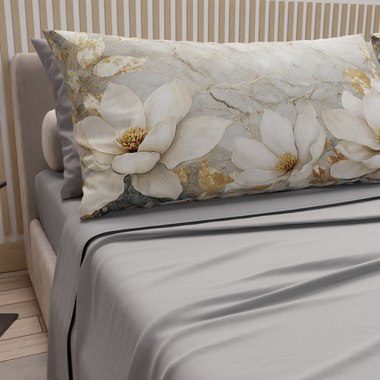 Lenzuola in Cotone, Completo Letto con Federe in Stampa Digitale Floreale F32