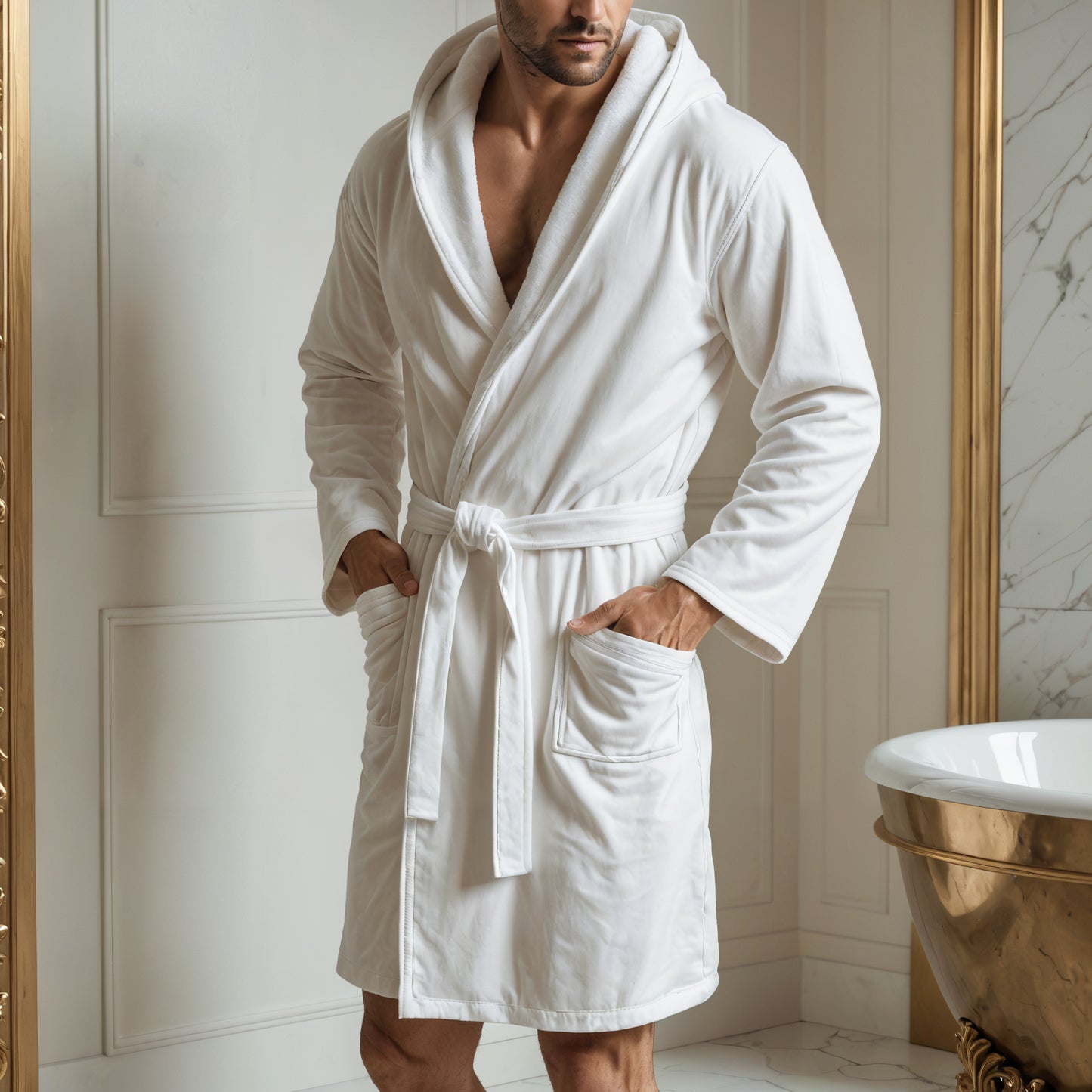 Accappatoio Microfibra Uomo e Donna Bianco