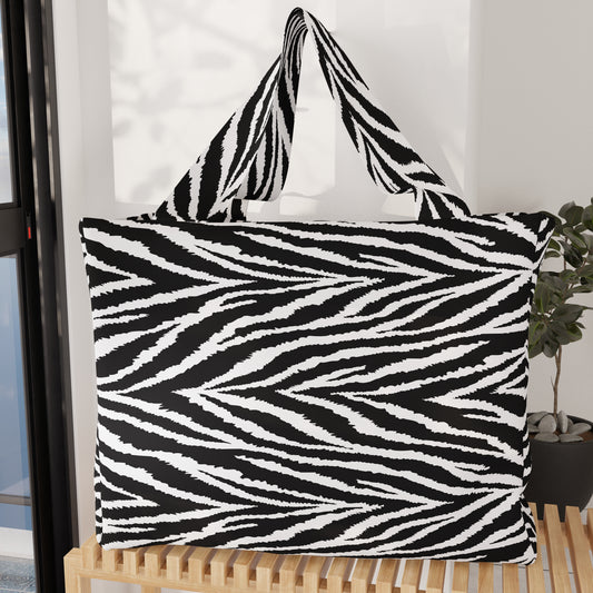 Sac de plage femme, Sac de plage, Sac de plage en microfibre, Zèbre