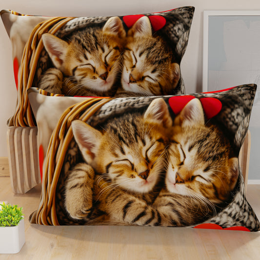 Taies d'oreiller en impression numérique, chats 10