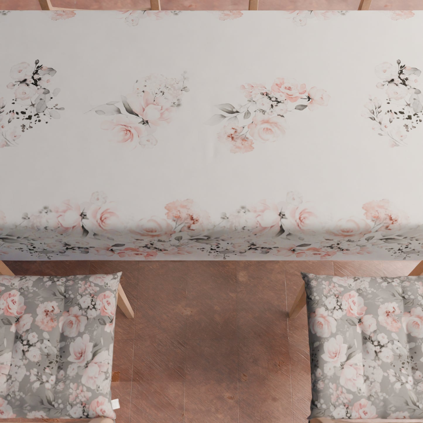 Coussins de chaise housse de chaise 6 pièces Floral-17 gris