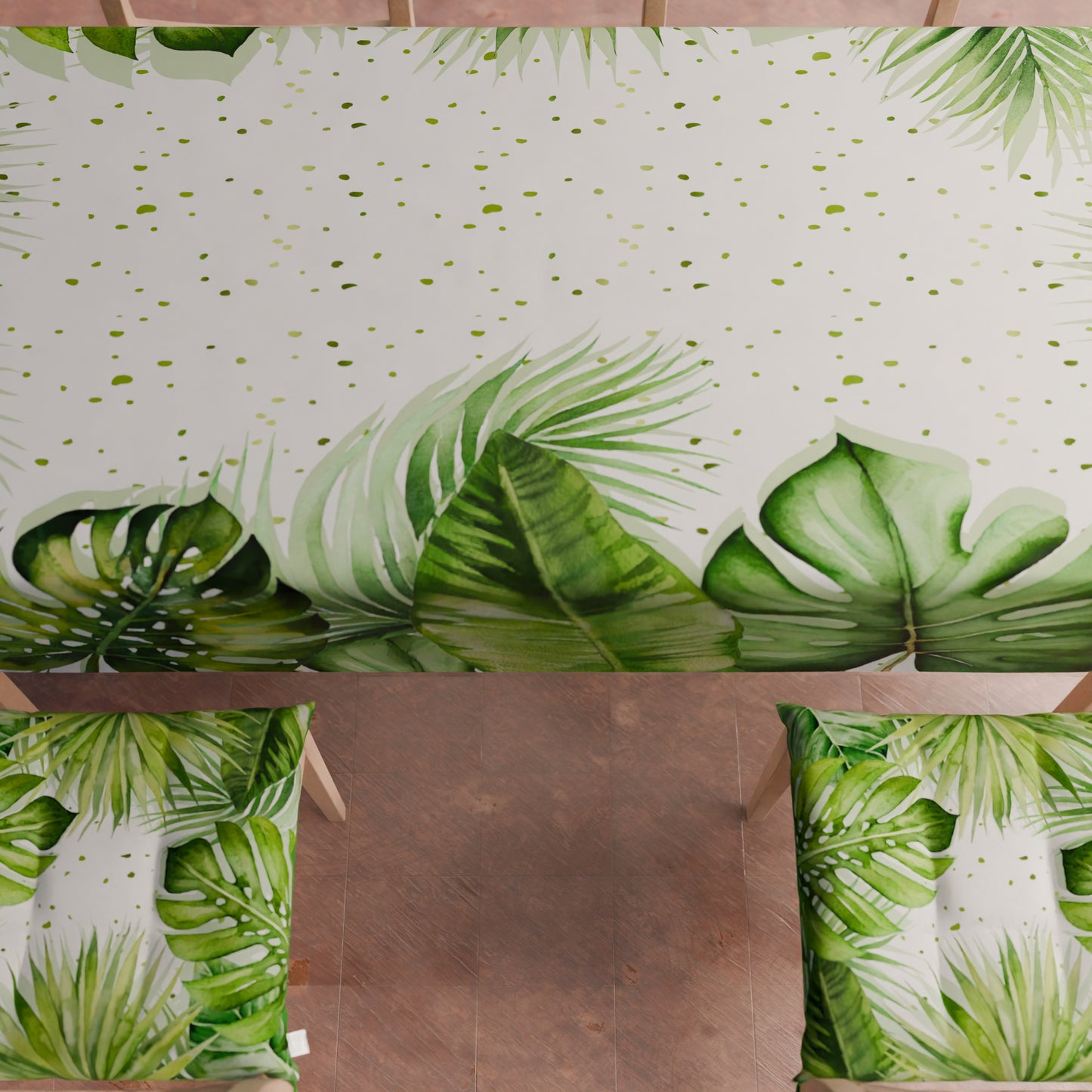 Coussins de chaise Housse de chaise feuille tropicale 6 pièces