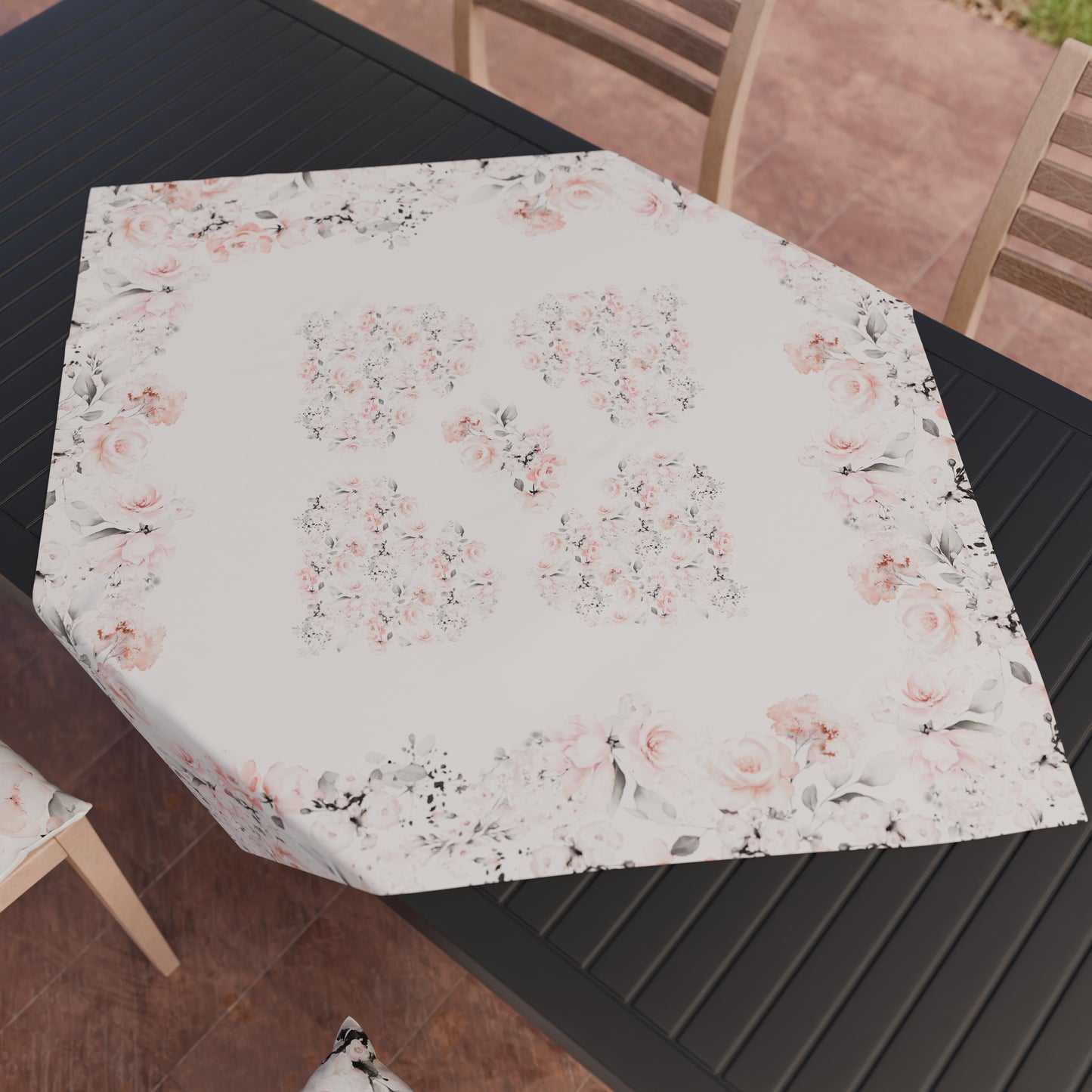 Centre de table de cuisine moderne en impression numérique florale 17