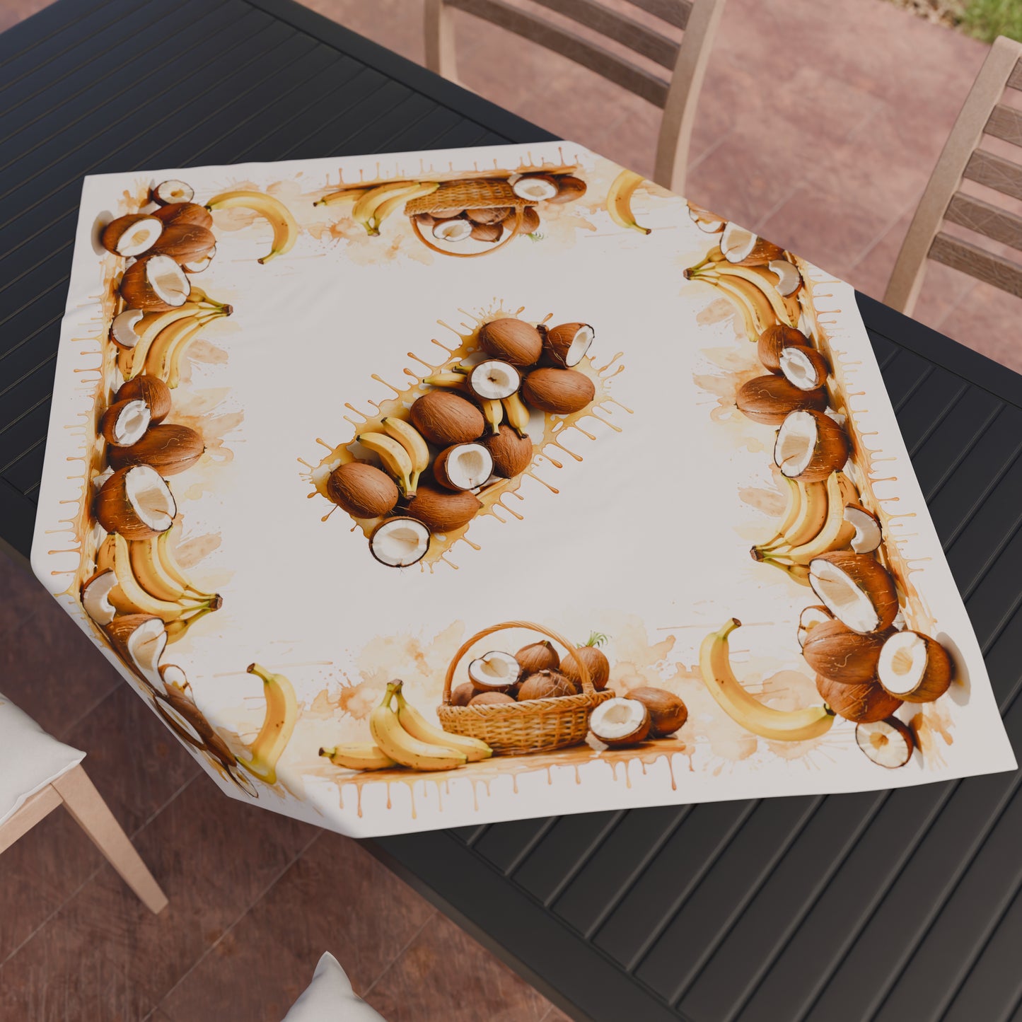 Centrotavola Moderno Cucina in Stampa Digitale Fruit - Cocco e Banana