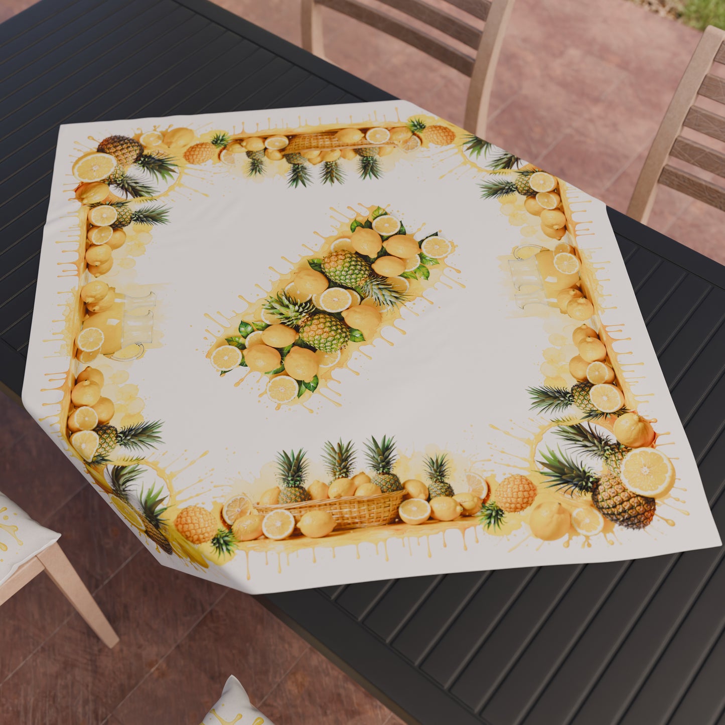 Centrotavola Moderno Cucina in Stampa Digitale Fruit - Limone e Ananas