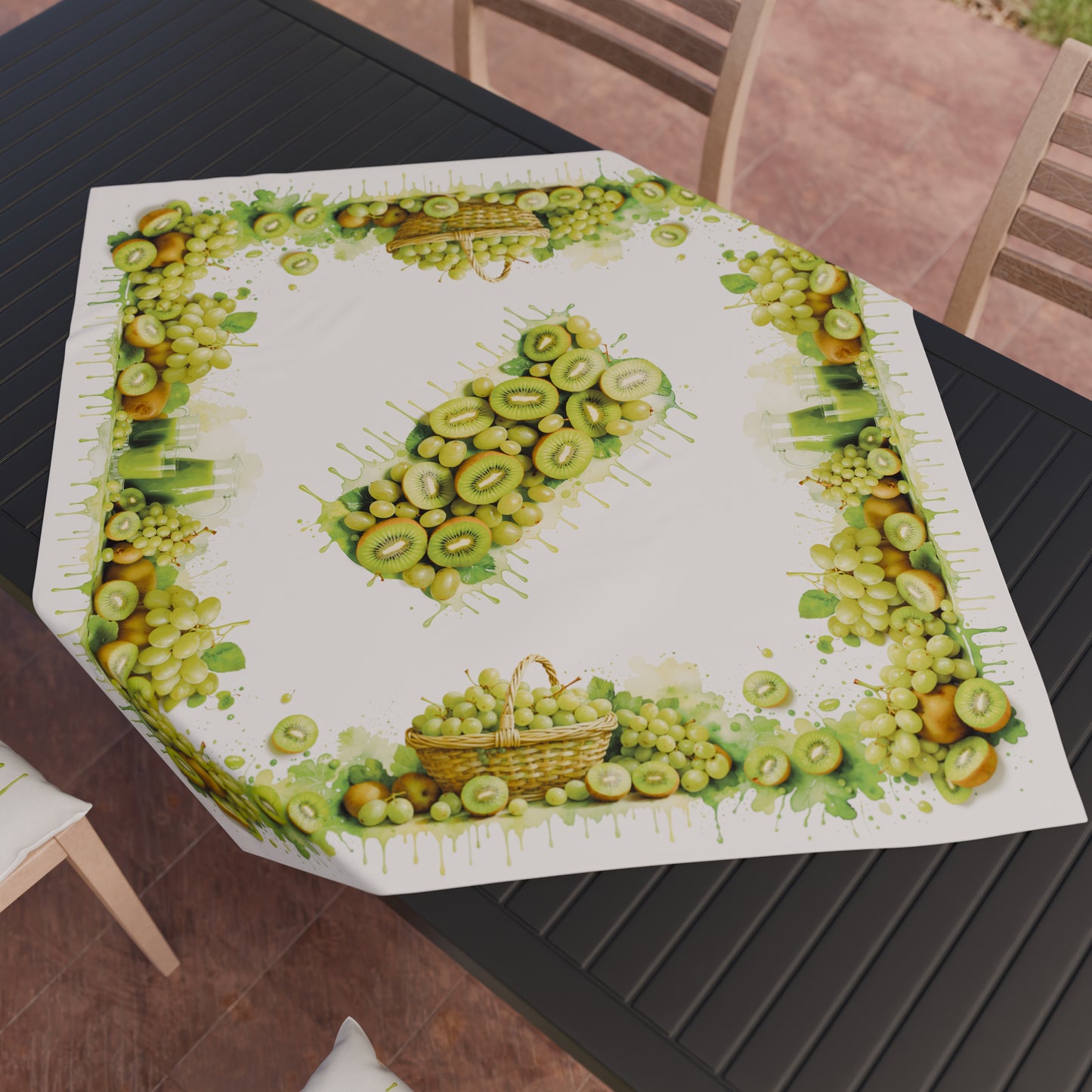Centrotavola Moderno Cucina in Stampa Digitale Fruit - Kiwi e Uva