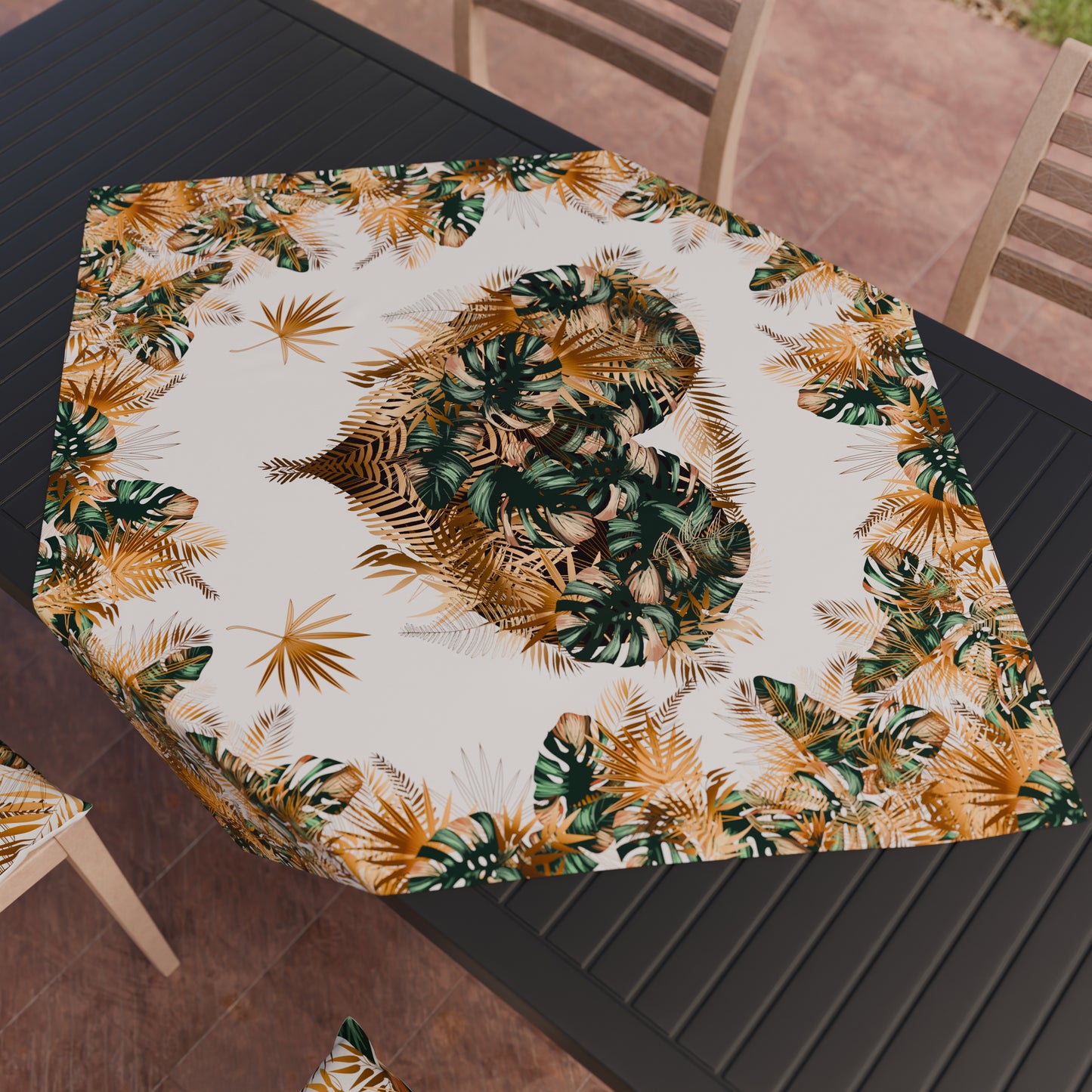 Centre de table de cuisine moderne en impression numérique tropicale-04