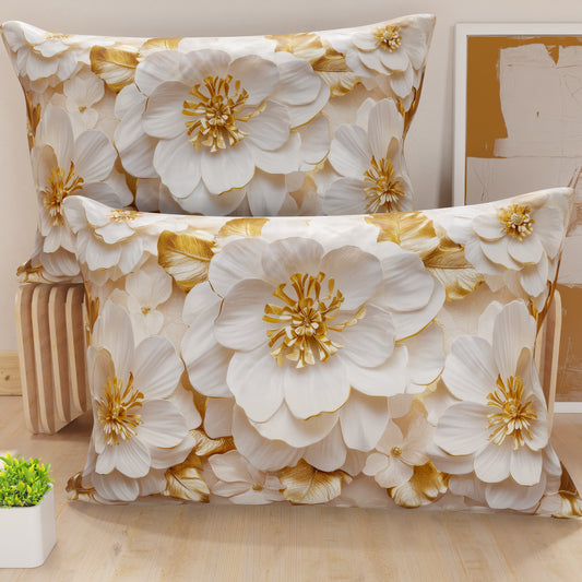 Taies d'oreiller en impression numérique, floral F33