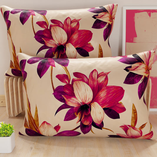Taies d'oreiller en impression numérique, floral F7