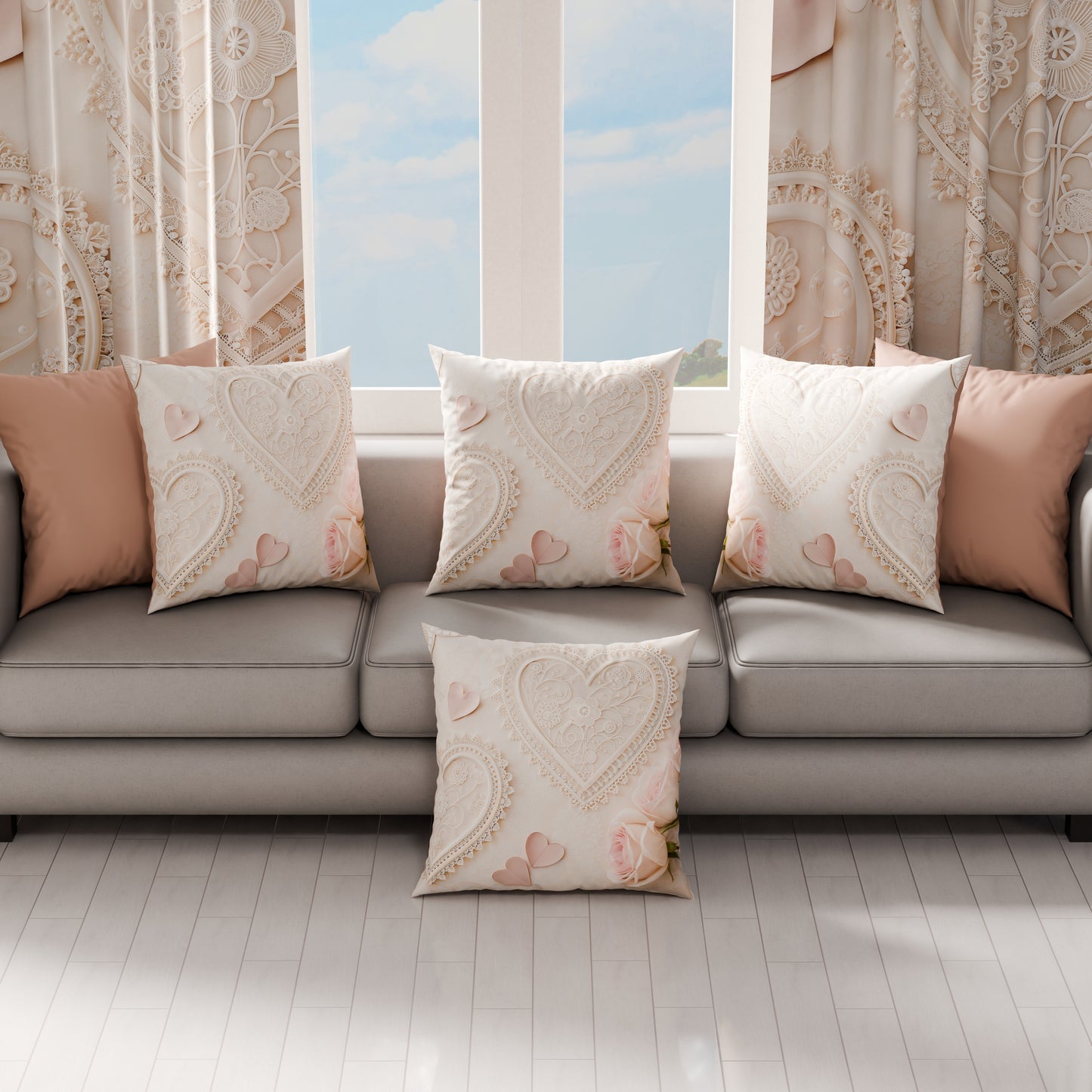 Cuscini, Copricuscini Divano, Cuscini Arredo in Stampa Digitale Shabby 319