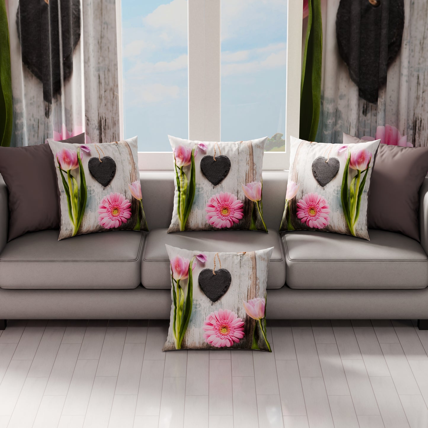 Cuscini, Copricuscini Divano, Cuscini Arredo in Stampa Digitale Shabby 330