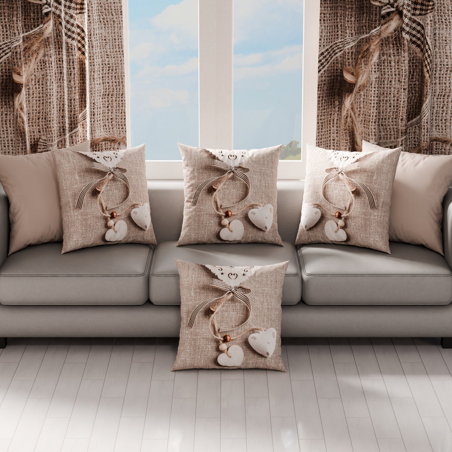 Cuscini, Copricuscini Divano, Cuscini Arredo in Stampa Digitale Shabby 331