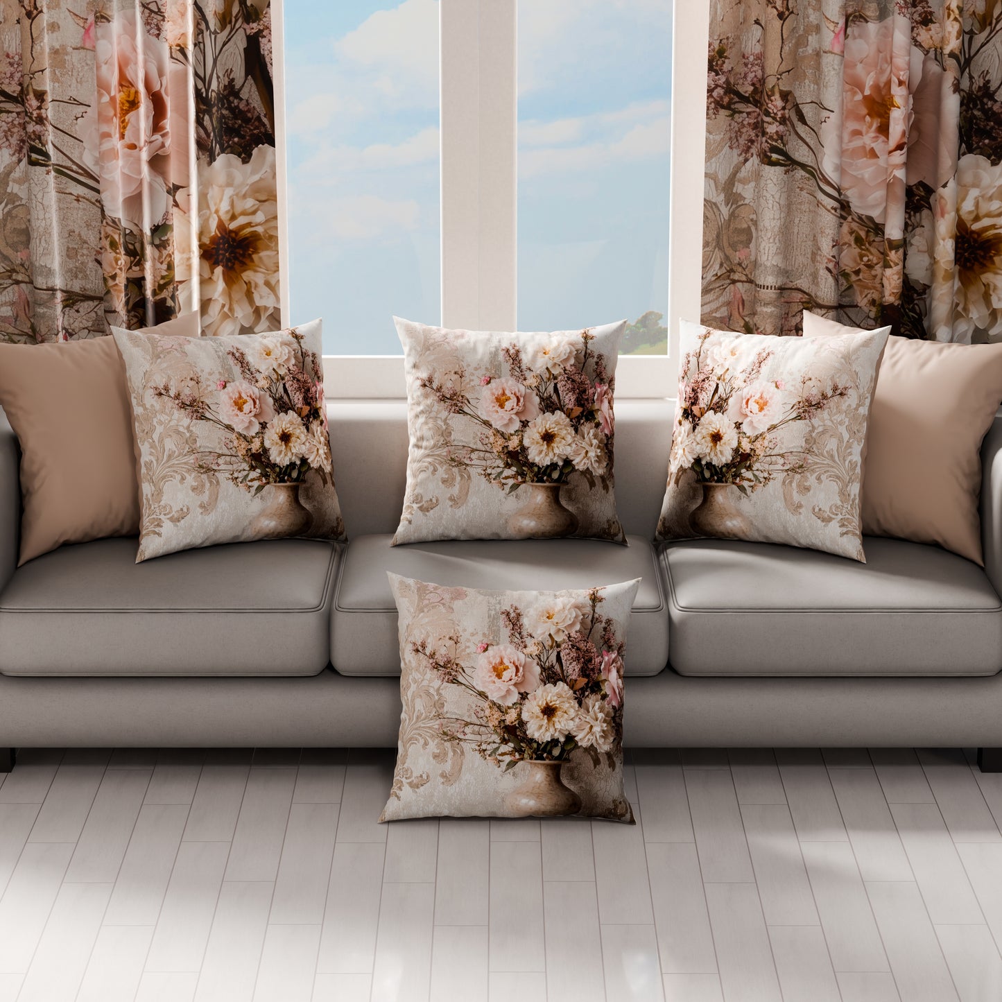 Cuscini, Copricuscini Divano, Cuscini Arredo in Stampa Digitale Shabby 341