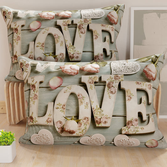 Taies d'Oreiller, Taies de Coussin en Impression Digitale, Shabby 318