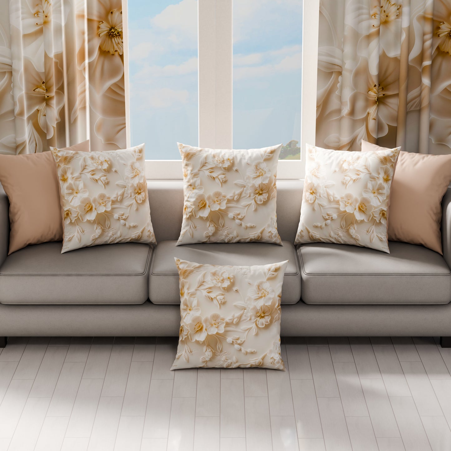 Cuscini, Copricuscini Divano, Cuscini Arredo in Stampa Digitale Floreale 06-10