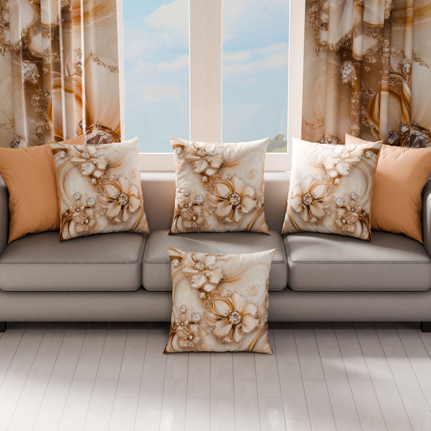 Cuscini, Copricuscini Divano, Cuscini Arredo in Stampa Digitale Floreale 06-13