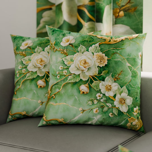 Coussins, Housses de Coussin pour Canapé, Coussins Décoratifs en Impression Digitale Florale 06-3