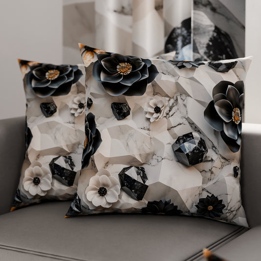Coussins, Housses de Coussin pour Canapé, Coussins Décoratifs en Impression Digitale Florale 06-7