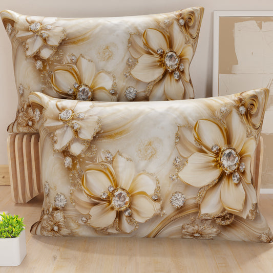 Taies de coussin en impression numérique, florale 06-13