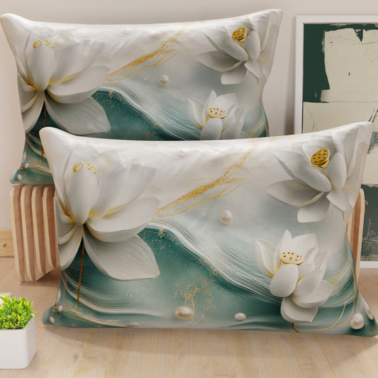 Taies de coussin en impression numérique, florale 06-14