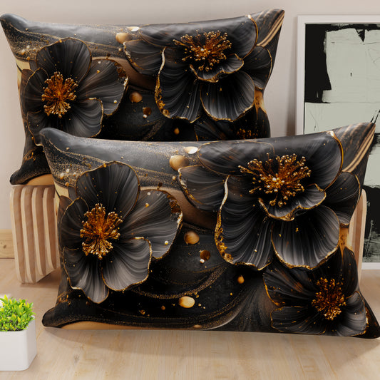 Taies d'Oreiller en Impression Digitale, Florale 06-22