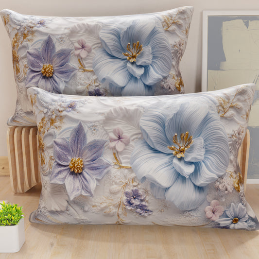 Taies de coussin en impression numérique, florale 06-4