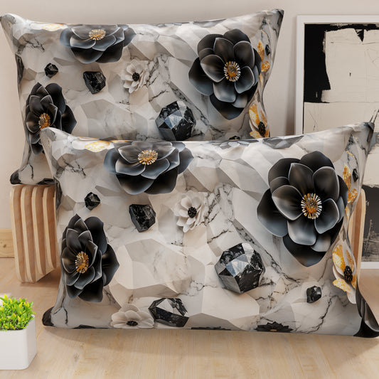 Taies de coussin en impression numérique, florale 06-7