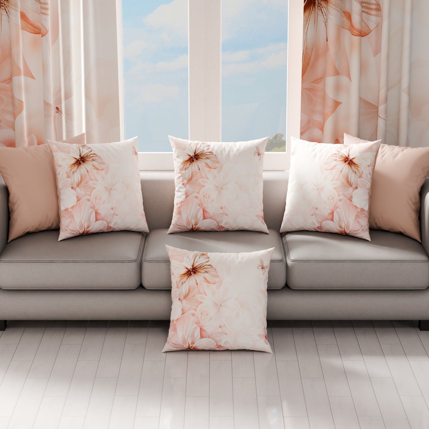 Cuscini, Copricuscini Divano, Cuscini Arredo in Stampa Digitale Floreale F11