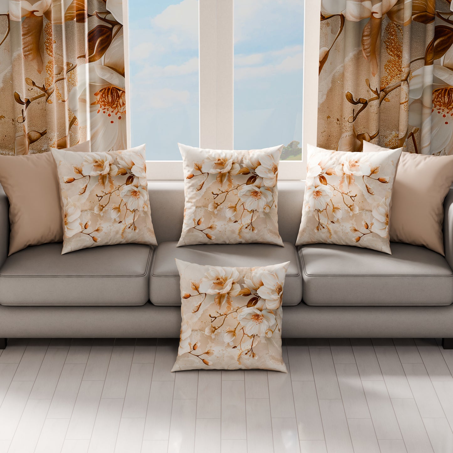 Cuscini, Copricuscini Divano, Cuscini Arredo in Stampa Digitale Floreale F12