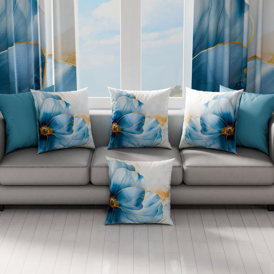 Coussins, Housses de coussin pour canapé, Coussins décoratifs en impression numérique florale F138