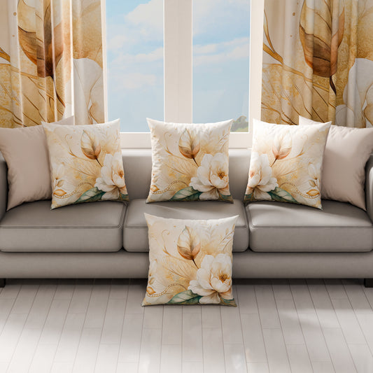 Coussins, Housses de coussin pour canapé, Coussins décoratifs en impression numérique florale F154