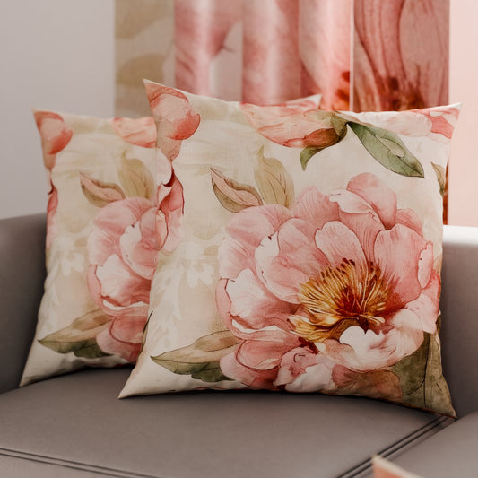 Coussins, Housses de coussin pour canapé, Coussins décoratifs en impression numérique florale F20