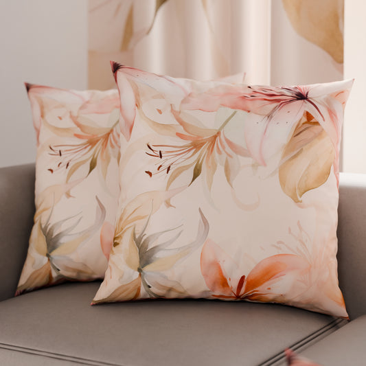 Coussins, Housses de coussin pour canapé, Coussins décoratifs en impression numérique florale F3