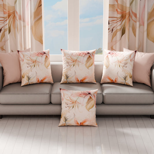 Coussins, Housses de coussin pour canapé, Coussins décoratifs en impression numérique florale F3