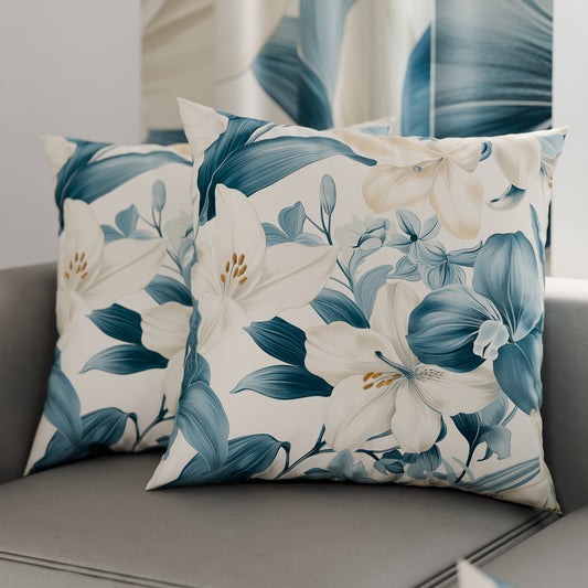 Coussins, Housses de coussin pour canapé, Coussins décoratifs en impression numérique florale F30